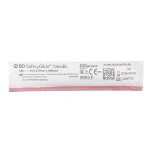 BD SafetyGlide Safety Hypodermic Needle 18G x 1.5in Thin Wall — BD