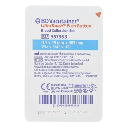 BD Vacutainer UltraTouch Push Button Blood Collection Set 25G — BD