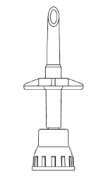 B. Braun Safsite Dispensing Pin w/Valve Connector (50/CS) — B. Braun