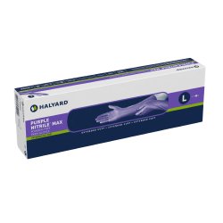 Halyard Purple Nitrile Max Exam Gloves Medium (family image) — O&M Halyard