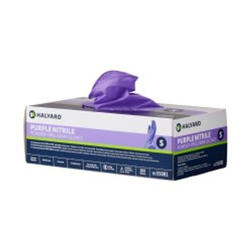 Halyard Purple Nitrile Exam Gloves Small (100/BX) — O&M Halyard
