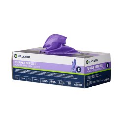 Halyard Purple Nitrile Exam Gloves Small (100/BX) — O&M Halyard
