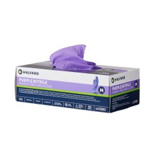 Halyard Purple Nitrile Exam Gloves Medium (100/BX) — O&M Halyard