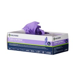 Halyard Purple Nitrile Exam Gloves Large (100/BX) — O&M Halyard
