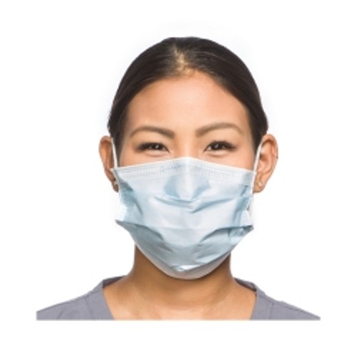 Halyard FluidShield Procedure Mask ASTM Level 2 Earloops (50/BX 10BX/CS) — O&M Halyard